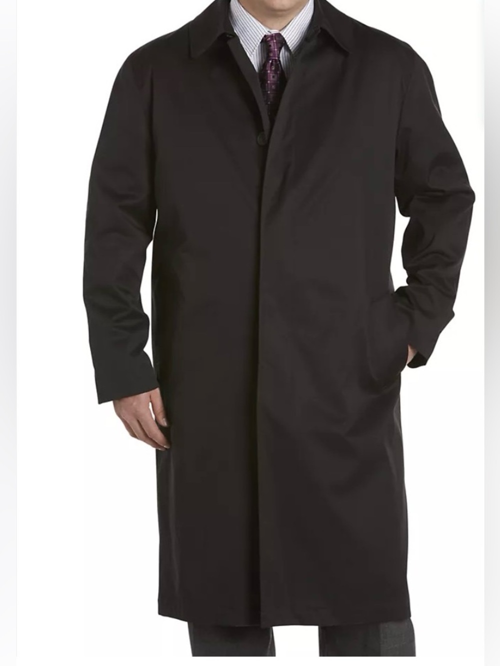 Jean-Paul Germain Mens‎ Buster Water Repellent Trench Coat Black 48L New